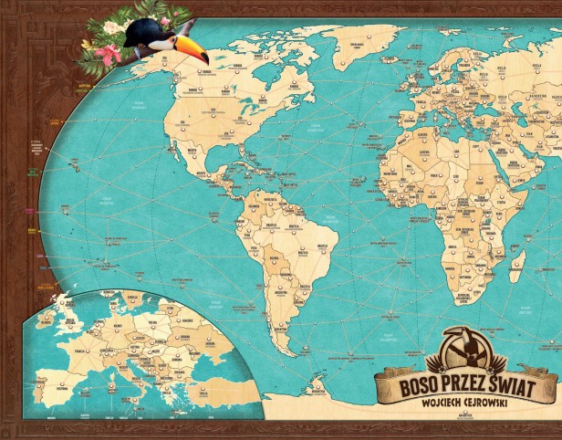 Fragment planszy gry "Boso Przez Świat"