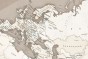 Fragment mapy świata Cahill–Keyes – fragment Azji i Europy, widoczne granice państw i nazwy