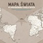 Napis „Mapa świata w odwzorowaniu Cahilla-Keyesa” – zbliżenie na nagłówek mapy (skandynawska)