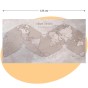 Mapa świata dekoracyjna marmurowa 134×70 cm – duży plakat na ścianę w projekcji Cahill–Keyes