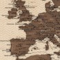 Turystyczna mapa świata na ścianę – zbliżenie na Europę