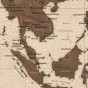 Turystyczna mapa świata na ścianę – zbliżenie na Indochiny