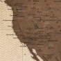 Turystyczna mapa świata na ścianę – zbliżenie na zachód USA