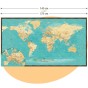 Turystyczna mapa świata turkusowa – ponad 1000 atrakcji, mapa do zaznaczania podróży