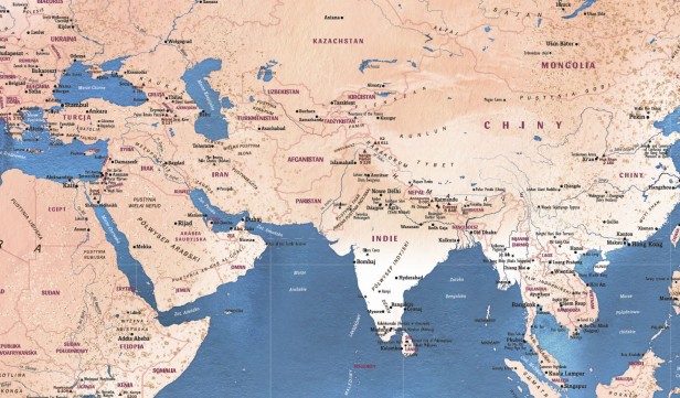 Zbliżenie na Bliski Wschód: atrakcje turystyczne na akwarelowej mapie świata