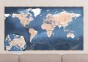 Akwarelowa mapa świata w aranżacji wnętrza – dekoracja dla podróżników