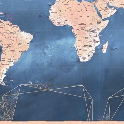 Mapa świata akwarelowa na ścianę – travel bucket list i planowanie wyjazdów
