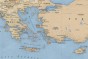 Mapa Morza Śródziemnego i Europy – zbliżenie: wyspy, morza i zatoki