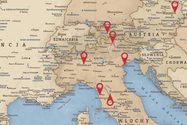 Mapa Europy na ścianę – znaczniki samoprzylepne do zaznaczania odwiedzonych miejsc