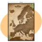 Turystyczna mapa Europy papirus pionowa