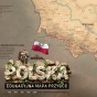 Logo „Polska – edukacyjna mapa przygód” na mapie Polski dla dzieci (detal)