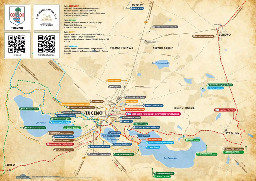 Mapa turystyczna gminu Tuczno
