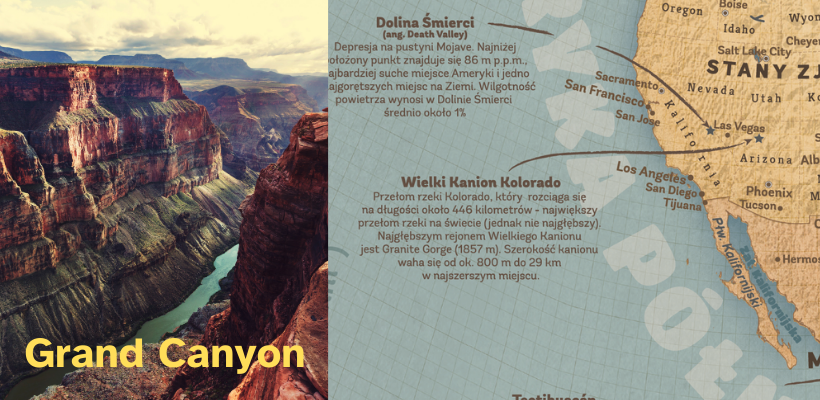 Wielki Kanion Kolorado na mapie