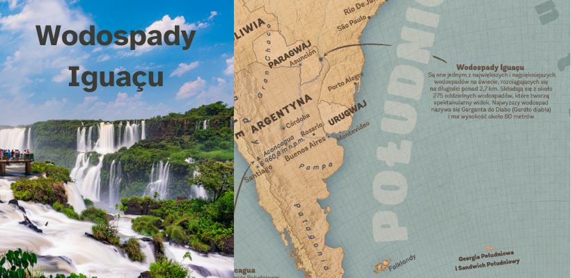 Wodospady Iguaçu na mapie świata