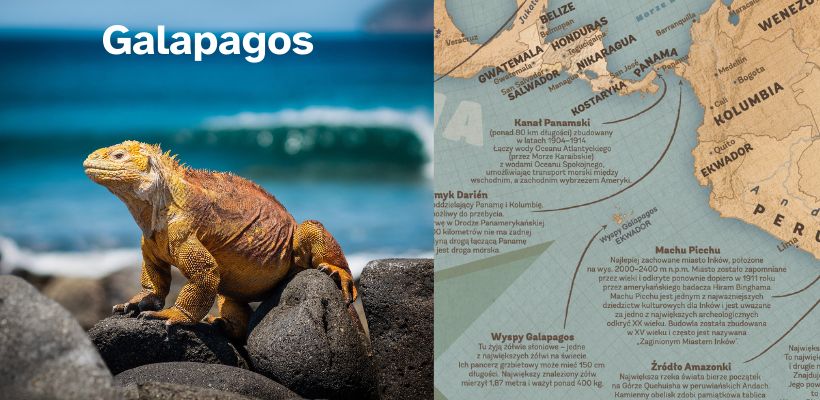 Wyspy Galapagos (Ekwador) na mapie świata