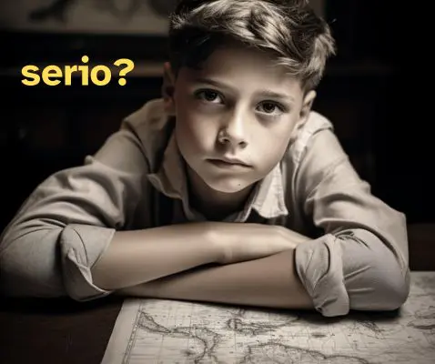 Chłopiec znudzony nauką bez sensu