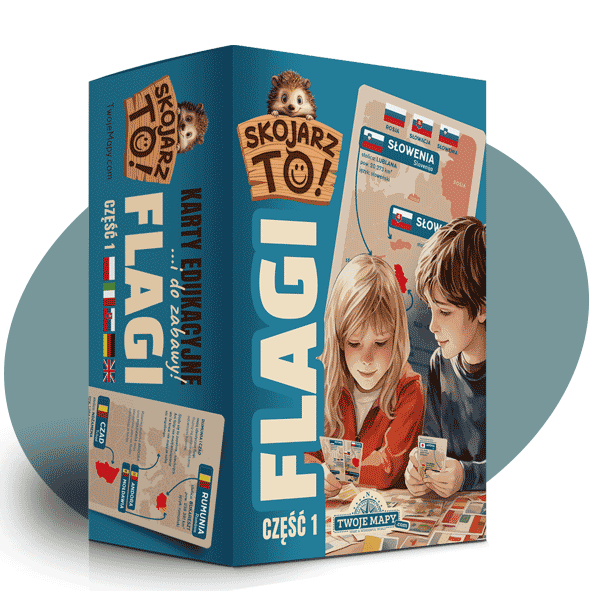 Karty edukacyjne z flagami