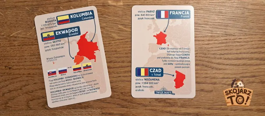 Zabawa flagami - karty "Skojarz To! FLAGI" - te same kolory na fladze