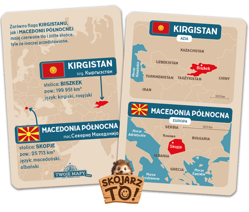 Flaga Kirgistanu: karty "Skojarz To! FLAGI"
