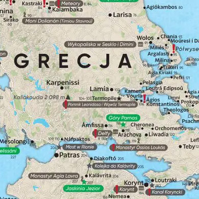 Mapa do przewodnika Pascal Grecja