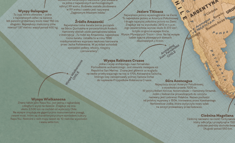 Mapa świata pobudza ciekawość świata