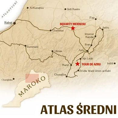 Mapka poglądowa Maroko