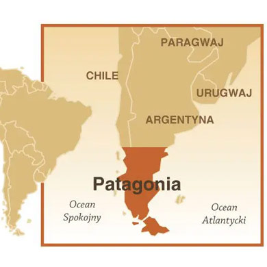 Mapka poglądowa Pałkiewicz Patagonia