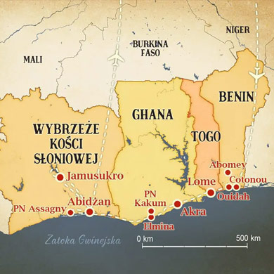 Mapka poglądowa dla biura podróży