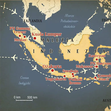 Mapka poglądowa dla biura podróży