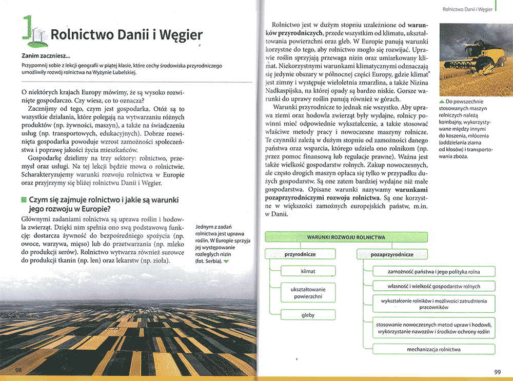 Skan z podręcznika do geografii do 6. klasy