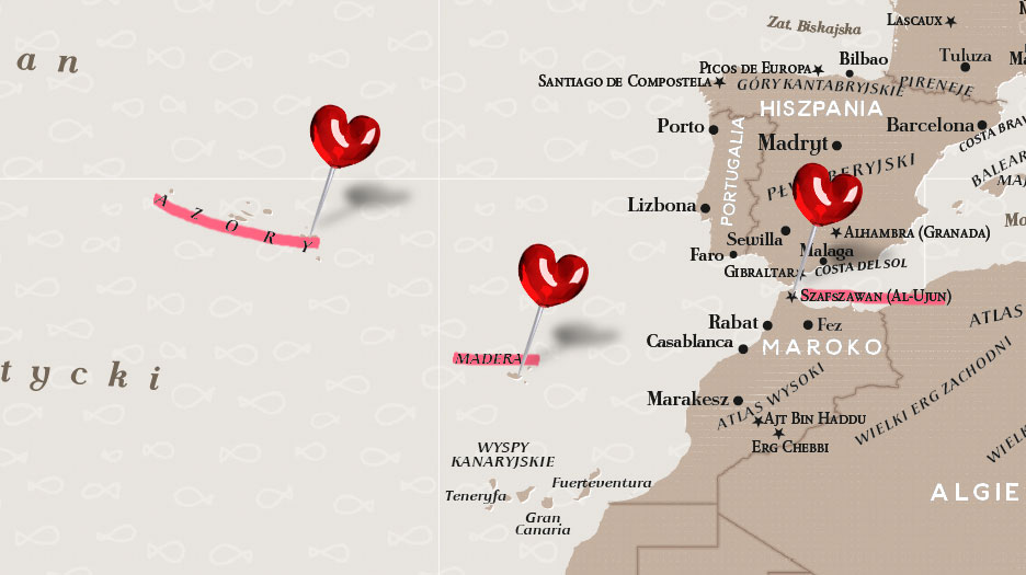 Wyspy portugalskie na mapie świata