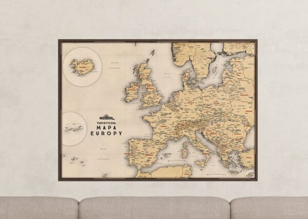 Mapa Europy bezowa pozioma wezszaM main