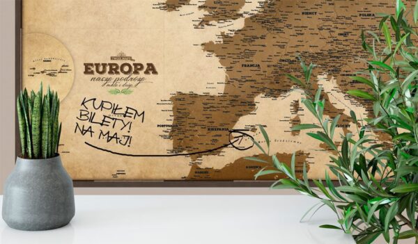 Mapa Europy papirus pozioma mazak 1