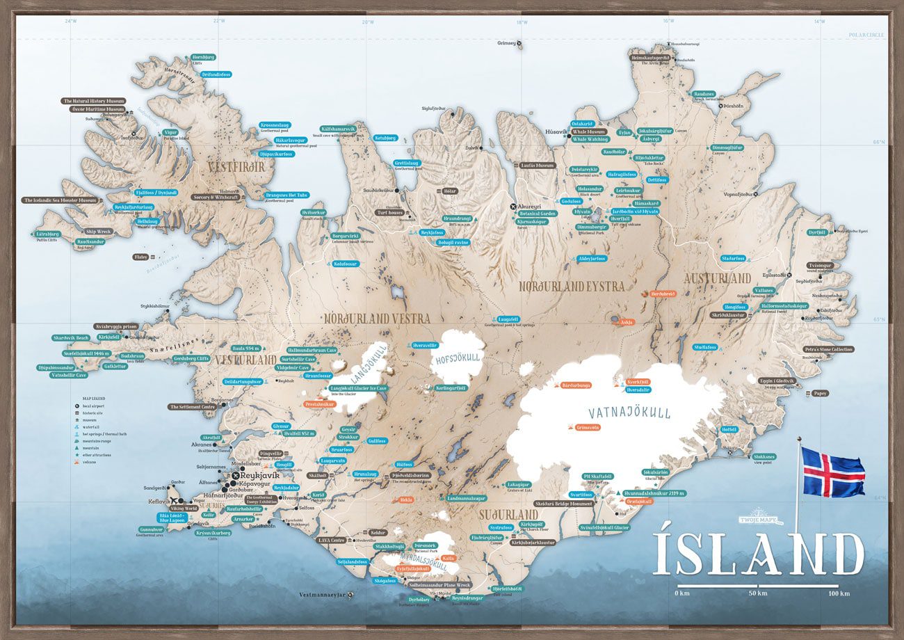 Turystyczna Mapa Islandii