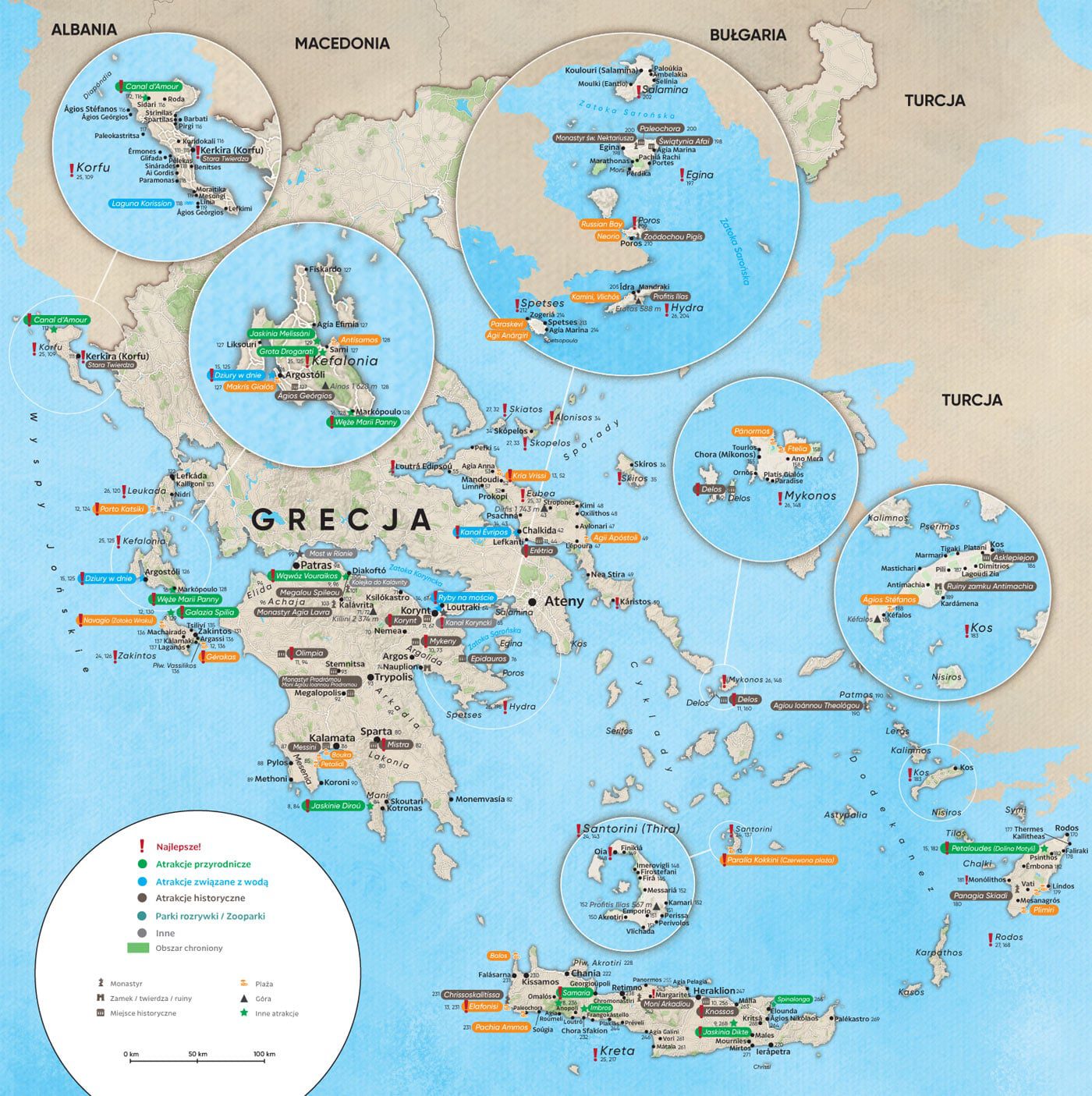 Wyspy_greckie_mapa Mapa Europy papirus