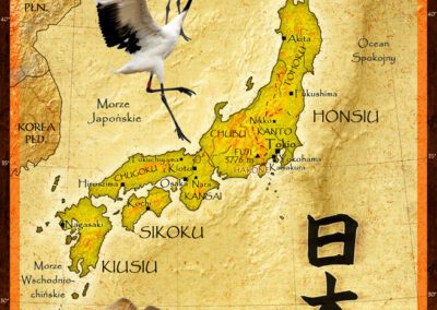 mapa do ksiazki Japonia w szczesciu smakach Anna Swiatek