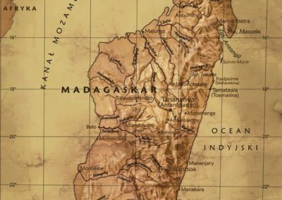 mapa do ksiazki Madagaskar Arkady Fiedler