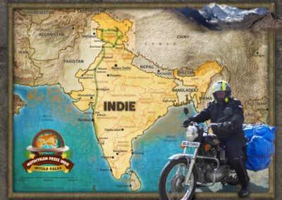 mapa do ksiazki Motocyklem przez Indie Wiktor Palak
