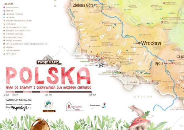 mapa polski dla dzieci fragment1