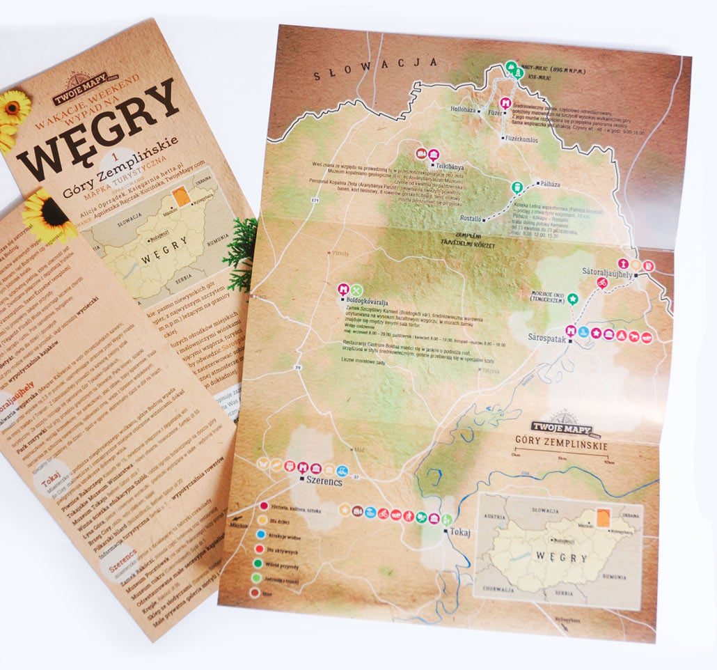 turystyczna mapka regionalna Wegry