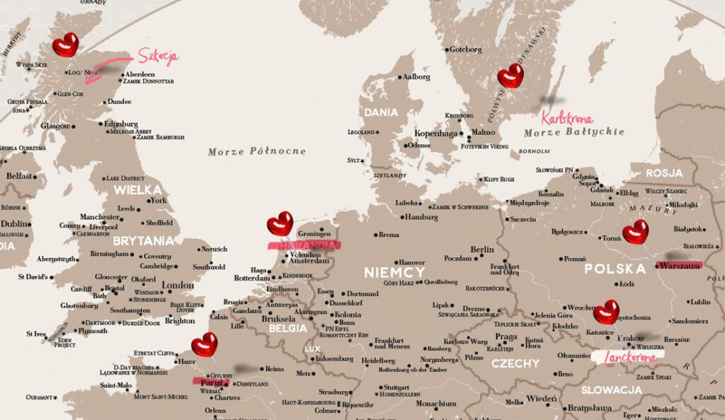 walentynki mapa swiata europa polnocna