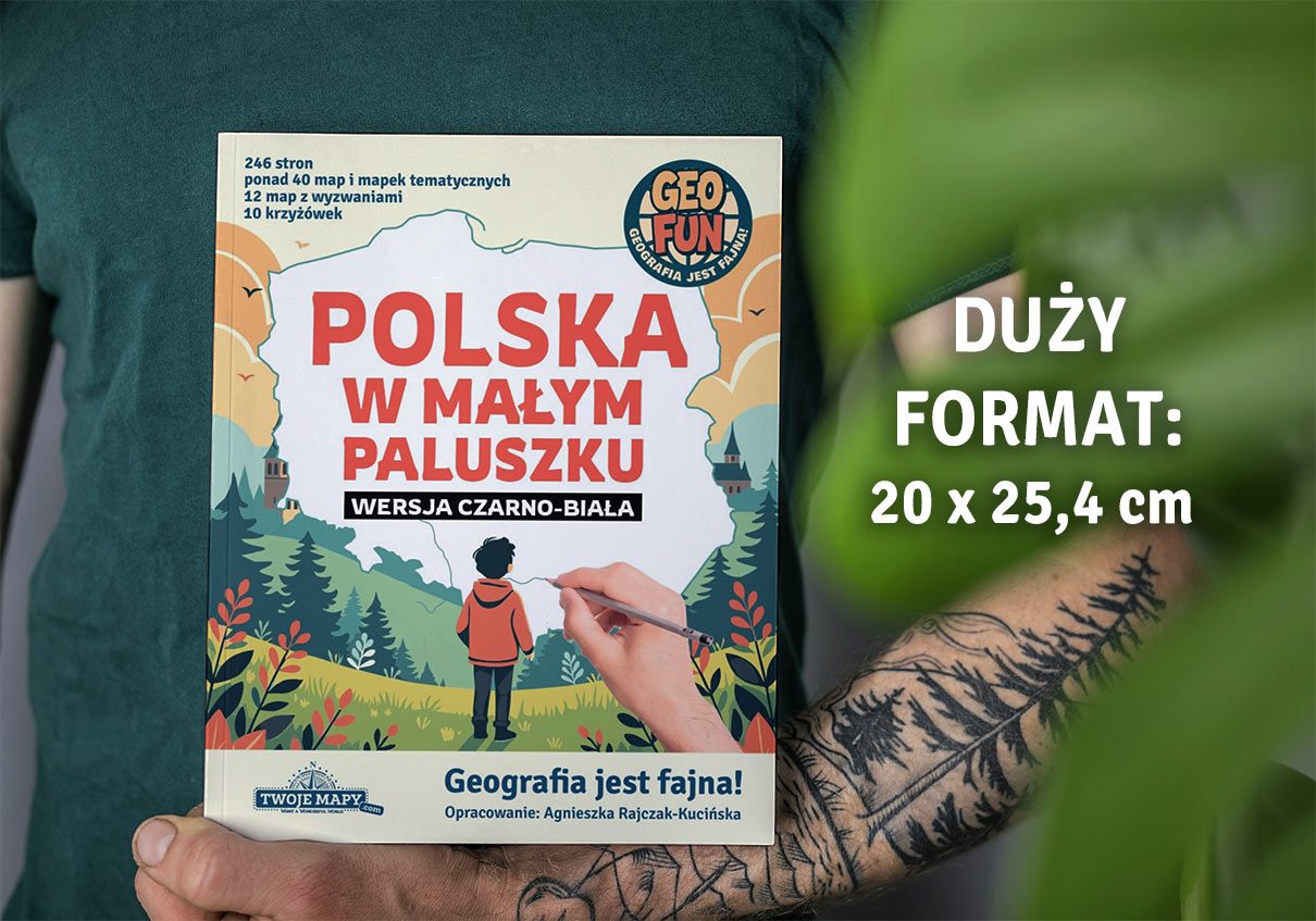 polska w malym paluszku geografia polski duzy format