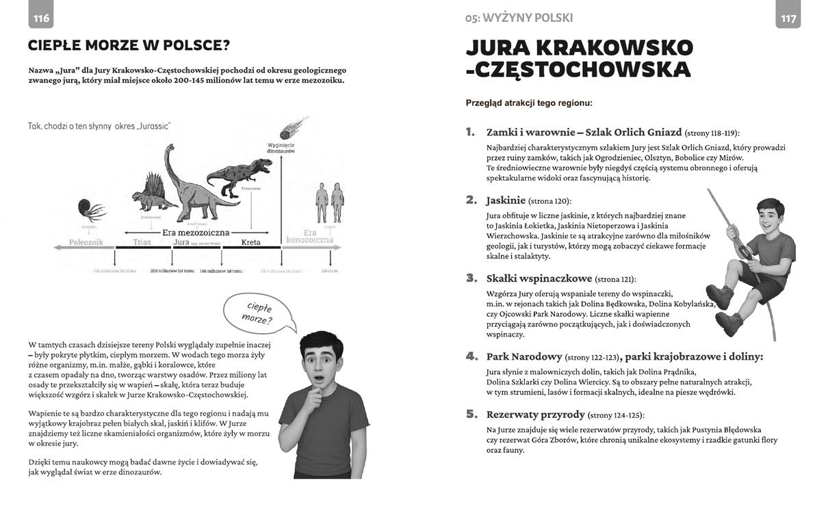 Podgląd książki „Polska w małym paluszku” – Jura Krakowsko-Częstochowska, atrakcje turystyczne i ilustracje geologiczne